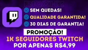 (MELHOR PREÇO!) 1K Seguidores Twitch》4,99》Sem Quedas! - Redes Sociais