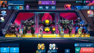 Mech Arena conta de 3k hangar e 10k de inventário