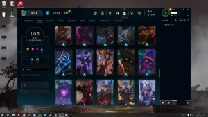 Conta lol falta 13 campeões, 113 skins, recompensa gratis... - League of Legends