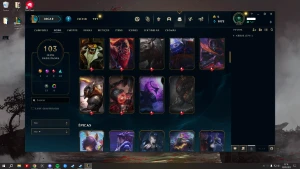 Conta lol falta 13 campeões, 113 skins, recompensa gratis... - League of Legends
