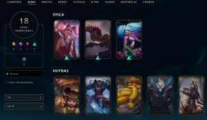 Conta League of Legends Full Acesso - 63 Champs e 18 Skins LOL