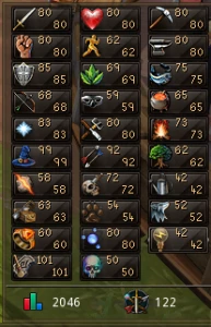 Venda de Conta RS3 – Mid/High Level | Várias Skills 80+ - Runescape