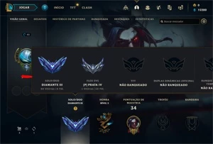 CONTINHA SMURF DIAMANTE 3 - League of Legends LOL