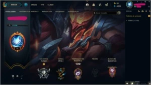 Conta prata com skins - League of Legends LOL