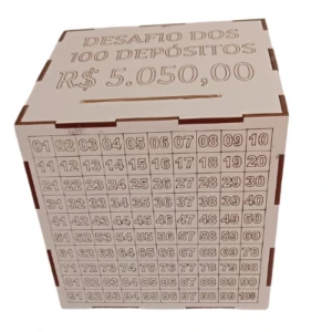 Caixa do desafio dos depósitos, cofre de poupanca,... - Artesanato e Personalizados