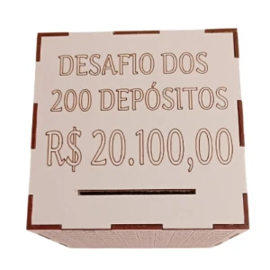 Caixa do desafio dos depósitos, cofre de poupanca,... - Artesanato e Personalizados