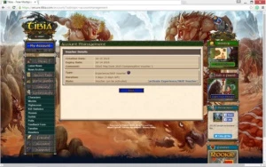 EK 94 + SEM REGISTRO DE RK + VOUCHER 3 DIAS - Tibia
