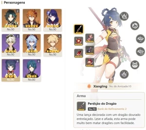 CONTA GENSHIN AR56 ⭐SHOGUN LUZ DO CORTADOR, XIAO DE JADE⭐E+ - Genshin Impact