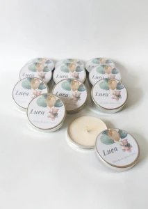 Vela na Lata Personalizada Ursinho Verde Baby - Artesanato e Personalizados