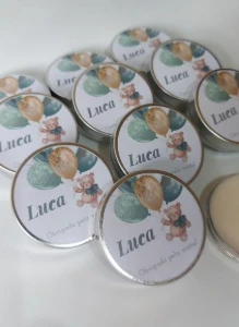 Vela na Lata Personalizada Ursinho Verde Baby - Artesanato e Personalizados