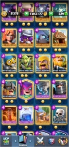 Conta Full, 1 milhao de ouro, emblemas , emotes e torres! - Clash Royale