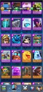 Conta Full, 1 milhao de ouro, emblemas , emotes e torres! - Clash Royale