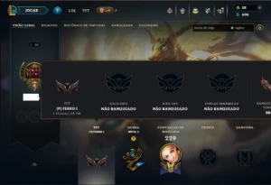 Unranked com 50 Champs e 28 Skins - League of Legends LOL