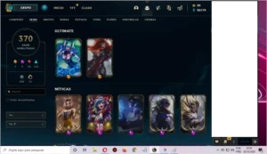 CONTA LEAGUE OF LEGENDS DIAMANTE 2 370 SKINS! LOL