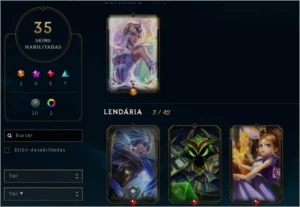 CONTA PRATA NAS 3 FILAS - League of Legends LOL
