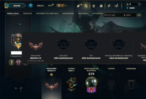 Bronze 4 com 95 Champs e 53 Skins - League of Legends LOL