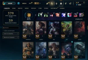 Bronze 4 com 95 Champs e 53 Skins - League of Legends LOL