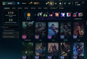 Bronze 4 com 95 Champs e 53 Skins - League of Legends LOL