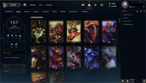 Conta - Coleção De Skins Vermelhas - League of Legends LOL