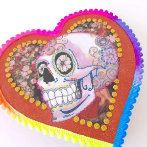Quadro Box Caveira Mexicana 1 - Artesanato e Personalizados