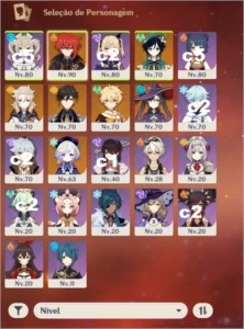 AR52 - 6 PERSONAGENS 5* - Genshin Impact