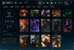 Unranked com 150 Champs e 55 Skins ( JG / TOP / MID ) - League of Legends LOL