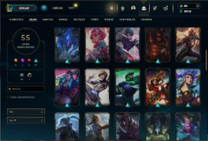 Unranked com 150 Champs e 55 Skins ( JG / TOP / MID ) - League of Legends LOL