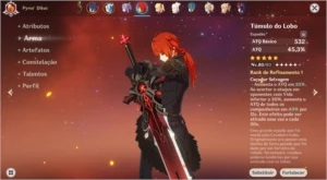 GENSHIN IMPACT: AR50 COM 6 PERSONAGEM 5 ESTRELAS