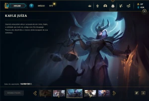 Conta Unranked com 80 Champs e 37 Skins + Kayle Juiza (rara) - League of Legends LOL