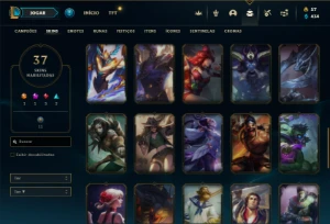 Conta Unranked com 80 Champs e 37 Skins + Kayle Juiza (rara) - League of Legends LOL