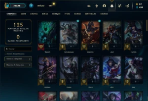 Conta Unranked com 80 Champs e 37 Skins + Kayle Juiza (rara) - League of Legends LOL