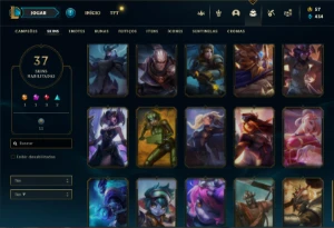 Conta Unranked com 80 Champs e 37 Skins + Kayle Juiza (rara) - League of Legends LOL