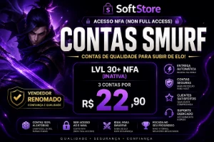 [Promoção] Contas Smurf Lol Nfa Lvl 30+ • Entrega Automática - League of Legends