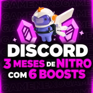 Discord Nitro Gaming 3 Mêses + 6 Impulsos + Brinde
