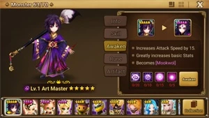 Reroll Summoners War lvl10 com Art Master Dark - Mookwol