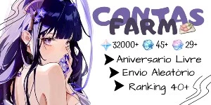 Conta farm 32000 gemas, 57 rolls azuis e 34 rosas - Genshin Impact