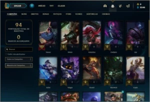 Conta unranked com 2 skins e 25 champs (Ex bronze 4) - League of Legends LOL