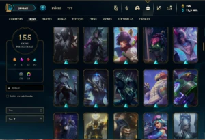 Platina 3 com 150 Champs e 155 Skins ( MAIN ADC ) Nivel 560 - League of Legends LOL