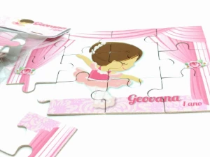 Quebra-cabeça Bailarina 19 x 13 cm - Artesanato e Personalizados