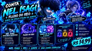 Conta Blue Lock Rivals com Nel Isagi🧩+ Bônus - Roblox