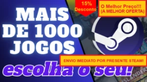 Presente Steam Qualquer Jogo Com 15 % Desconto