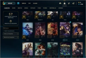 Conta ouro 4 baratinha com 4 skins e 25 champs - League of Legends LOL