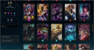 Conta LOL ouro 4 flex/soloq level 293, 68 skins 2 ultimates - League of Legends