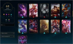 Conta LOL ouro 4 flex/soloq level 293, 68 skins 2 ultimates - League of Legends