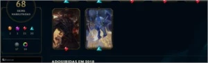 Conta LOL ouro 4 flex/soloq level 293, 68 skins 2 ultimates - League of Legends