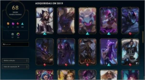 Conta LOL ouro 4 flex/soloq level 293, 68 skins 2 ultimates - League of Legends
