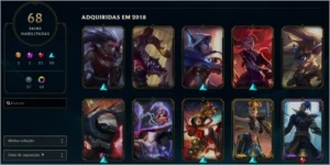 Conta LOL ouro 4 flex/soloq level 293, 68 skins 2 ultimates - League of Legends