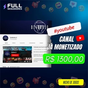 Canal Monetizado YOUTUBE - Redes Sociais