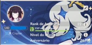 - Conta Iniciante (AR 26 - COLUMBINA + NEUVILLETTE) - Genshin Impact