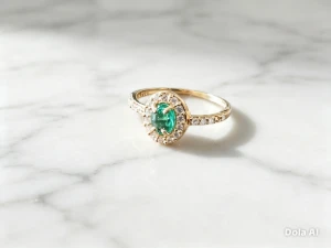 Anel de luxo com esmeralda extra.